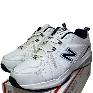 New Balance Shoes Mens 13 4E 608v5 Wide Training Sneakers White Leather MX608V5